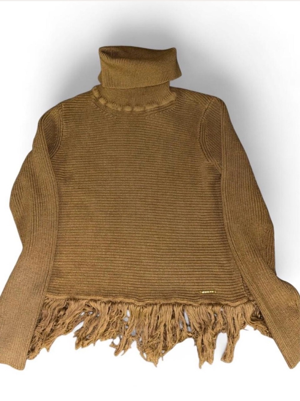 Michael Kors turtleneck fringe bottom sweater size M